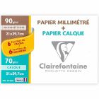 Clairefontaine A4 - 6x Ruitjespapier + 6x Overtrekpapier
