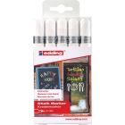 Edding 4095 krijtmarker set van 5 witte stiften