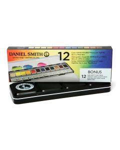 Daniel Smith watercolor half pan sets - 12 kleuren in metalen blik