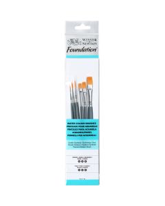 Winsor & Newton Foundation Aquarel penselen set van 6 stuks met korte steel